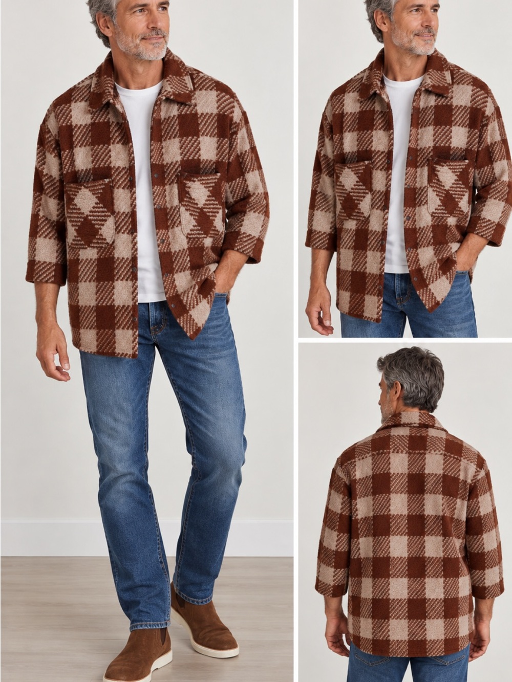 Fred Perry Brown Plaid Men's Jacket